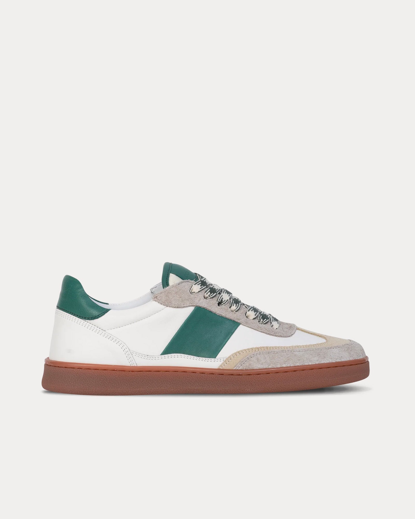 Collegium Pillar Court II Leather & Suede Quadrifoglio Low Top Sneakers - 1