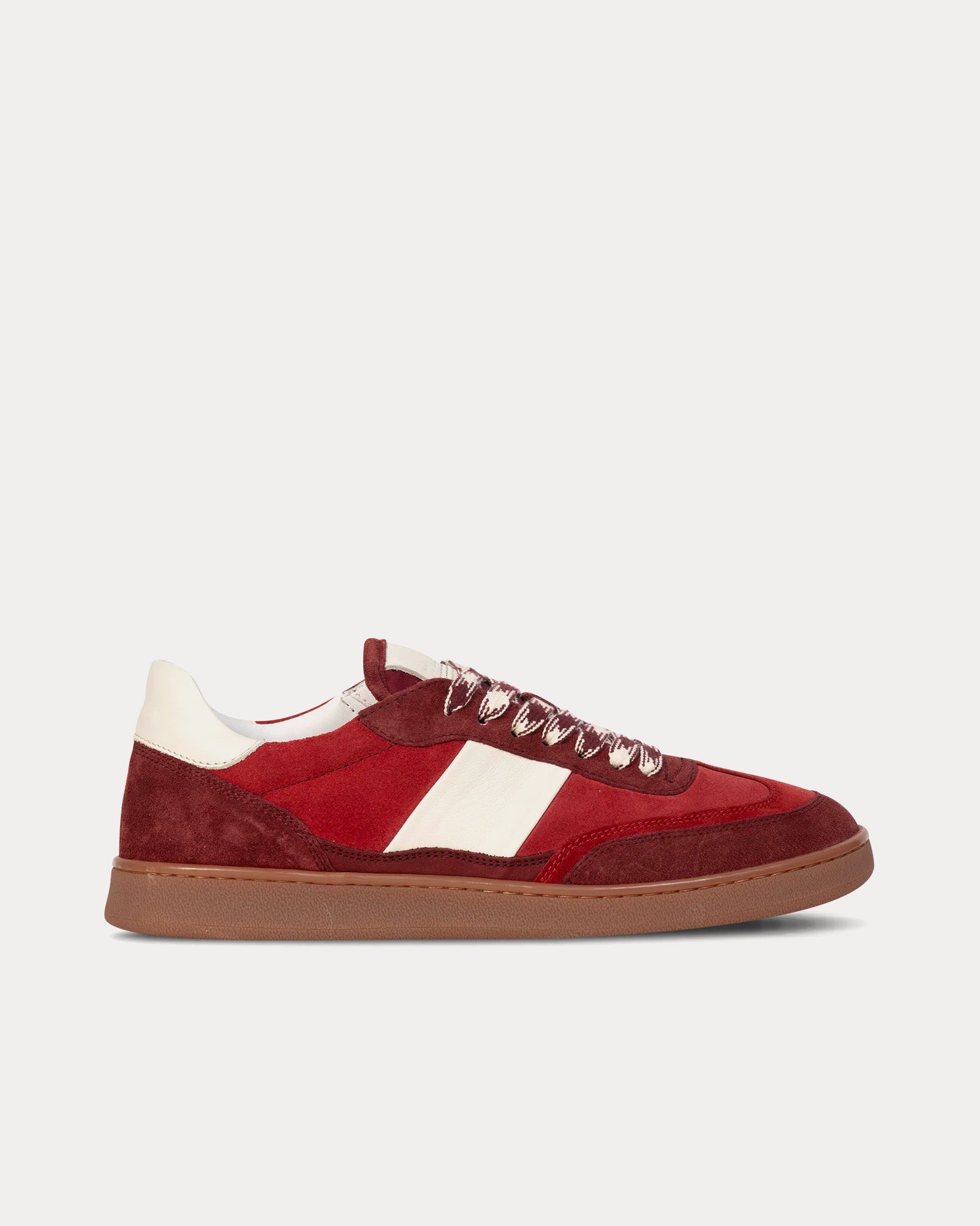 Collegium Pillar Court II Suede Ruby Low Top Sneakers - 1