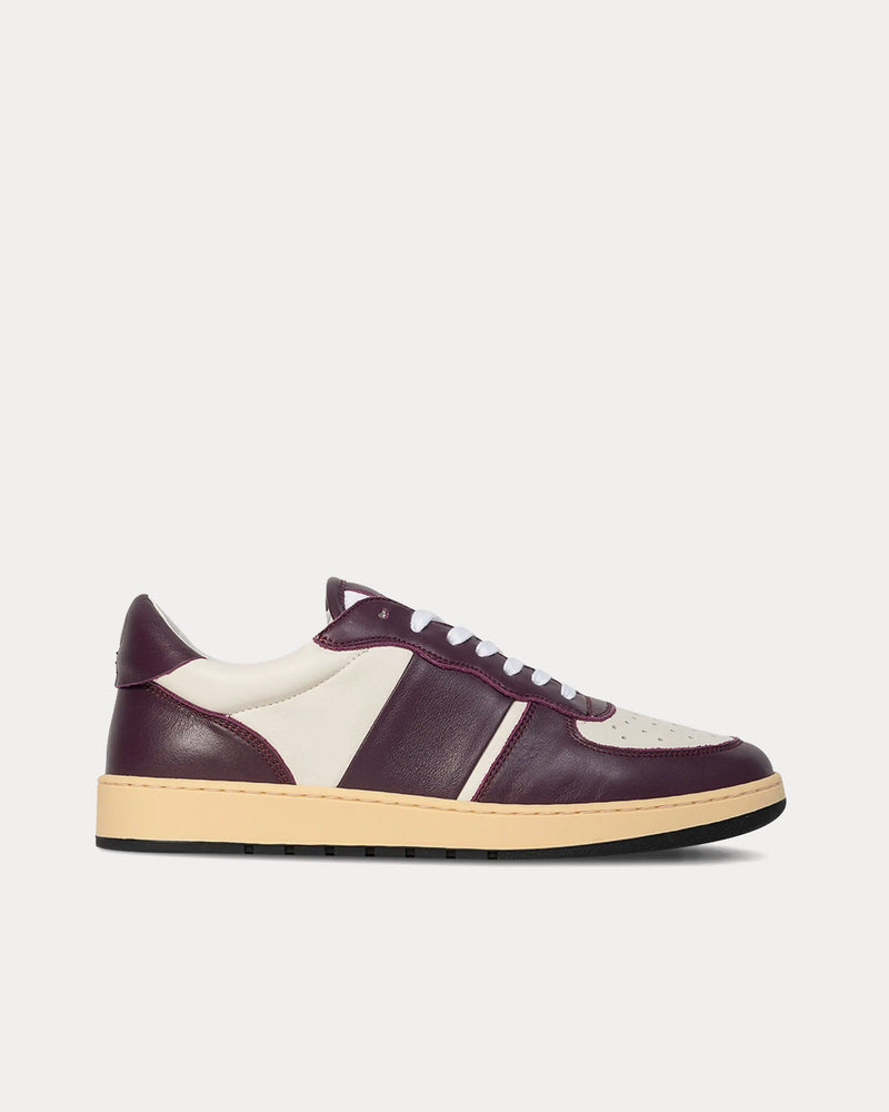 Collegium Pillar Destroyer Leather Purple / White Low Top Sneakers - 1