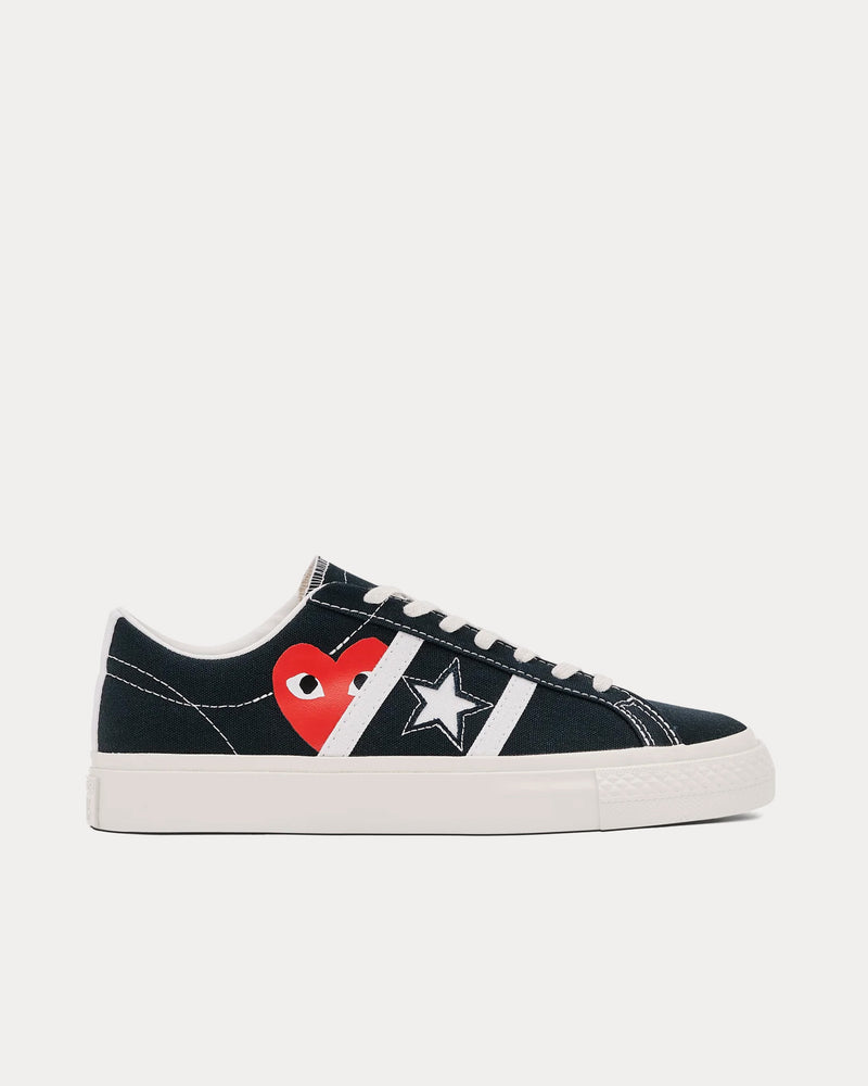 Converse x Comme des Garçons PLAY One Star Academy Pro Black / Red Low Top Sneakers - 1