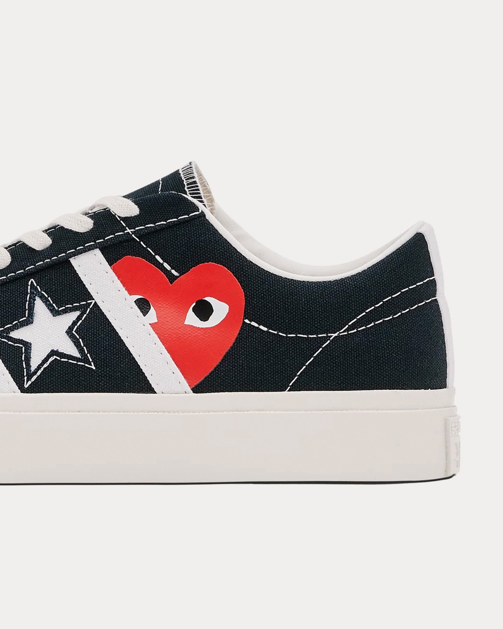 Converse x Comme des Garçons PLAY One Star Academy Pro Black / Red Low Top Sneakers - 4