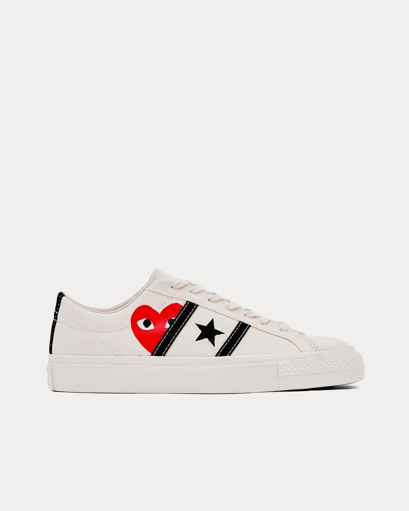 Converse x Comme des Garçons PLAY One Star Academy Pro White / Red Low Top Sneakers - 1