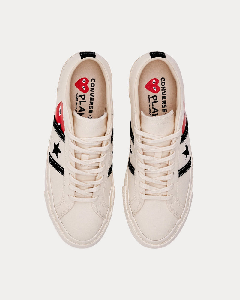 Converse x Comme des Garçons PLAY One Star Academy Pro White / Red Low Top Sneakers - 2