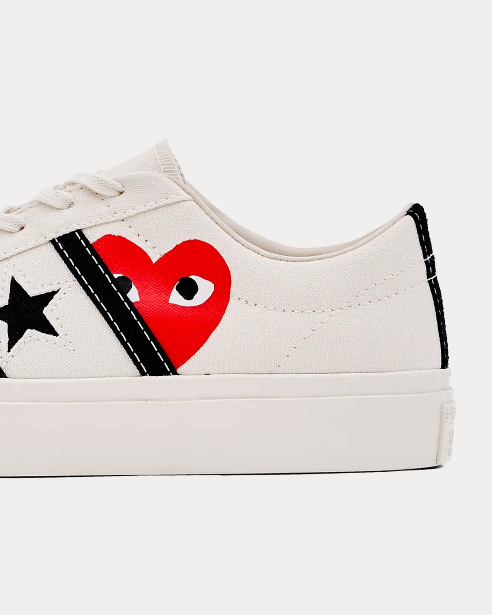 Converse x Comme des Garçons PLAY One Star Academy Pro White / Red Low Top Sneakers - 4