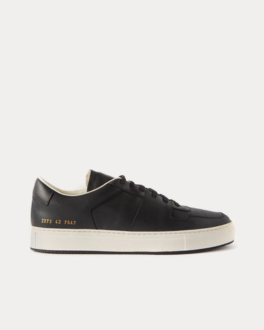 Common Projects Decades Leather Black / White Low Top Sneakers