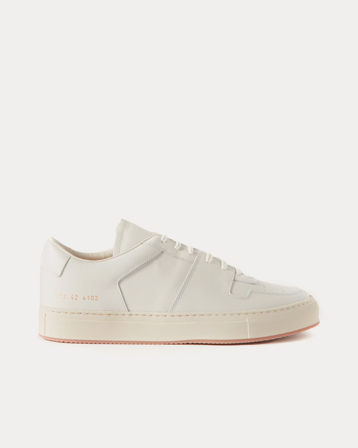 Common Projects Decades Leather White Low Top Sneakers - 1