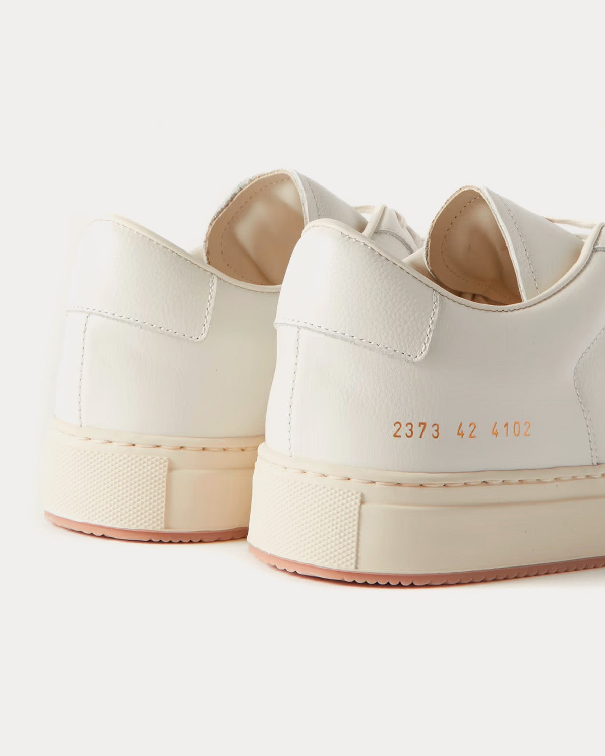 Common Projects Decades Leather White Low Top Sneakers - 2