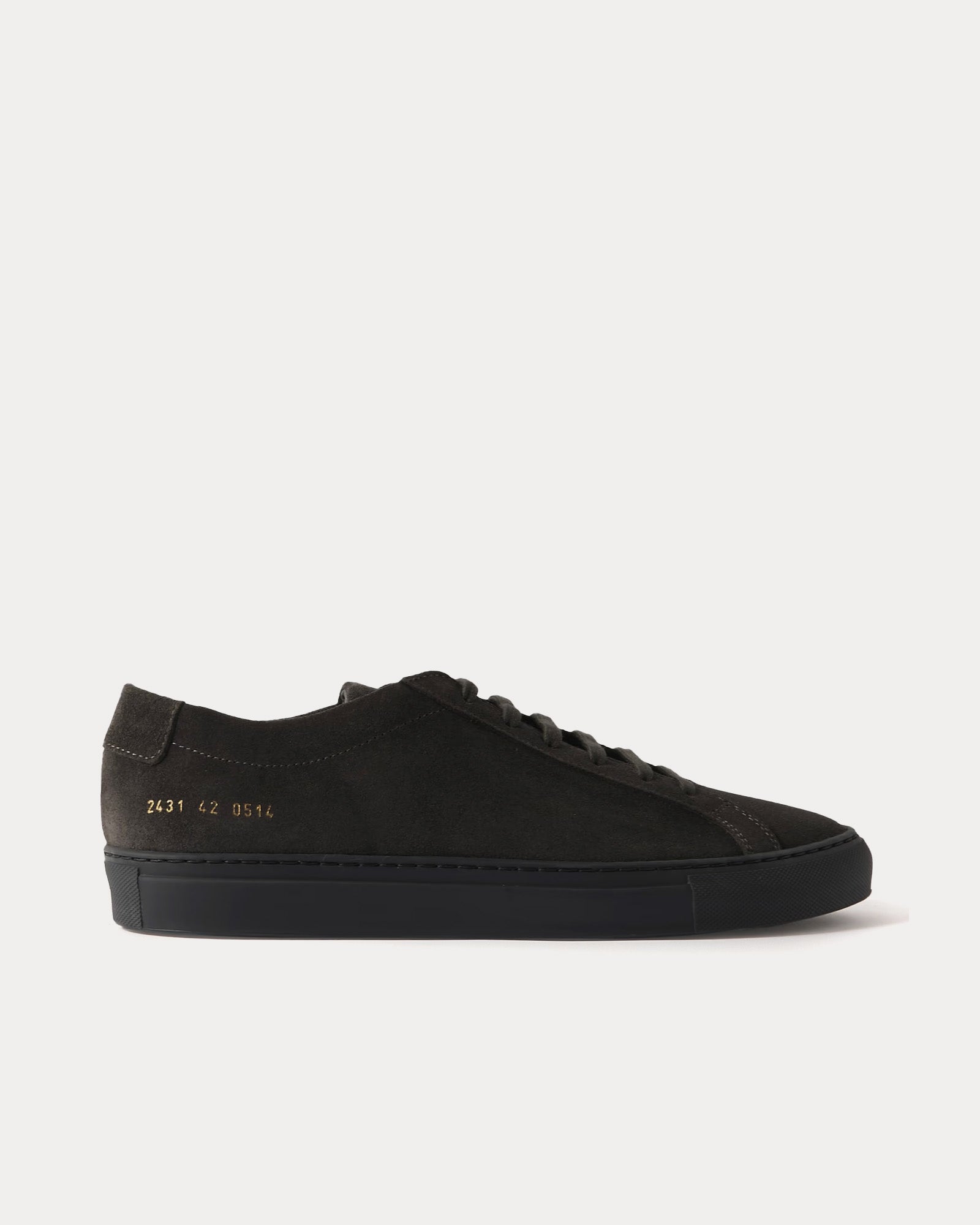 Common Projects Achilles Suede Charcoal Grey Low Top Sneakers - 1