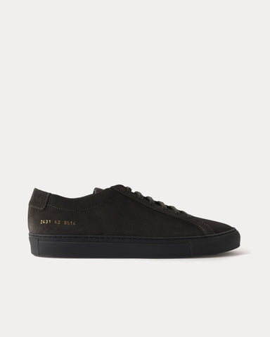 Common Projects Achilles Suede Charcoal Grey Low Top Sneakers