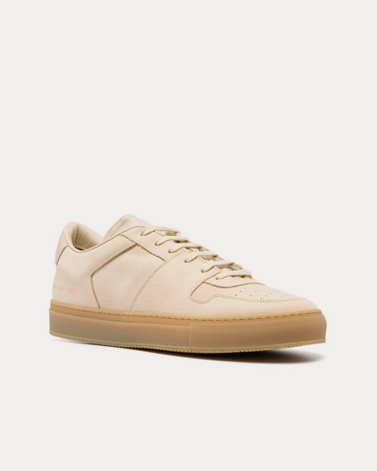 Common Projects Decades Calf-Leather Sand Beige Low Top Sneakers - 3