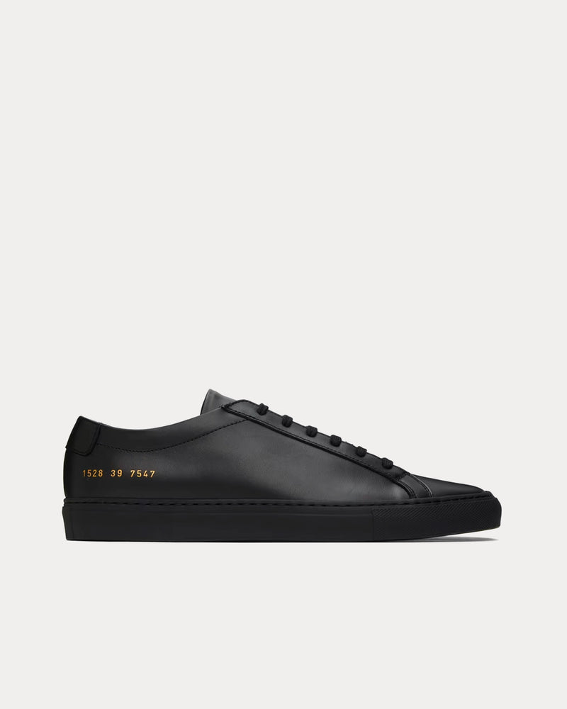 Common Projects Original Achilles Leather Black Low Top Sneakers - 1