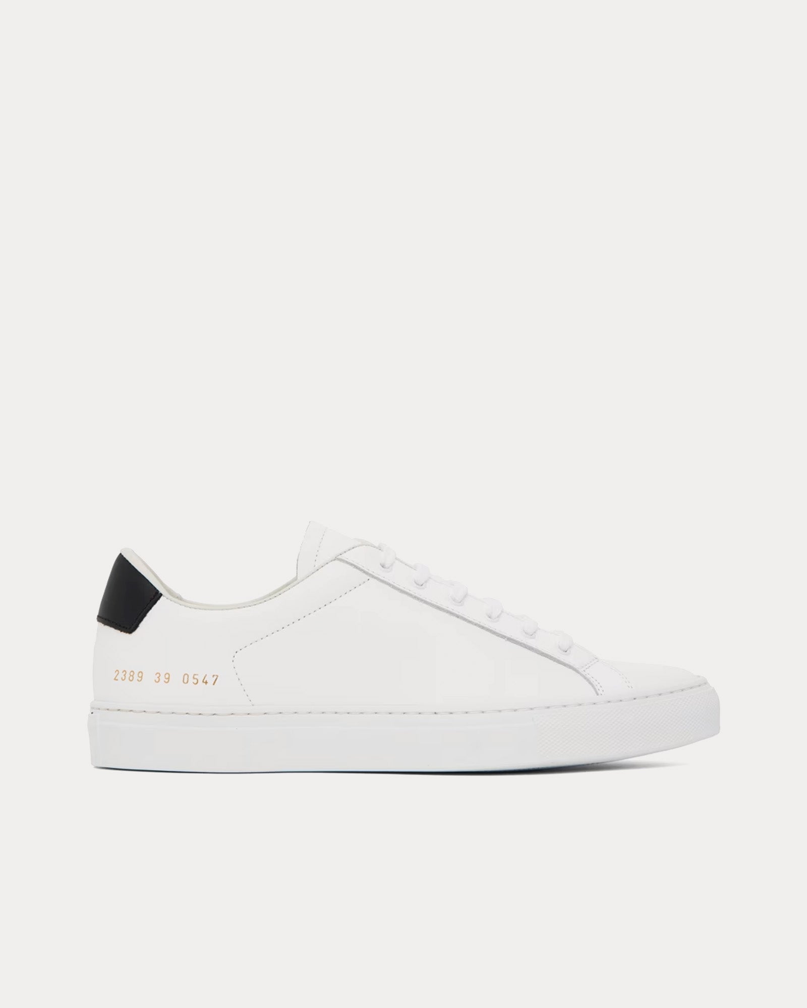 Common Projects Retro Leather White / Black Low Top Sneakers - 1