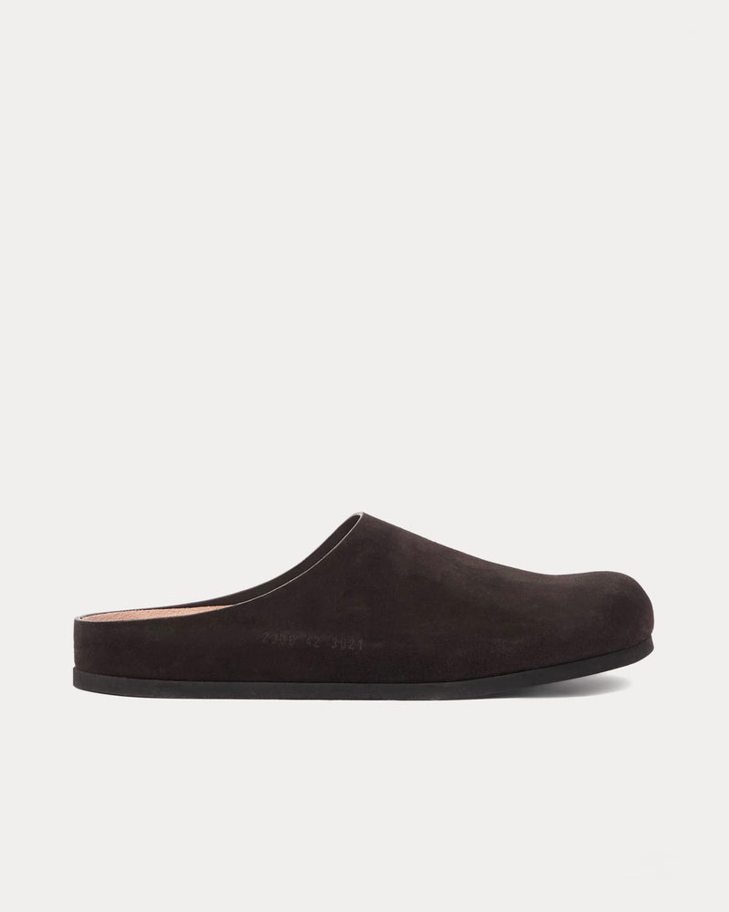 Common Projects Suede Brown Clogs - 1