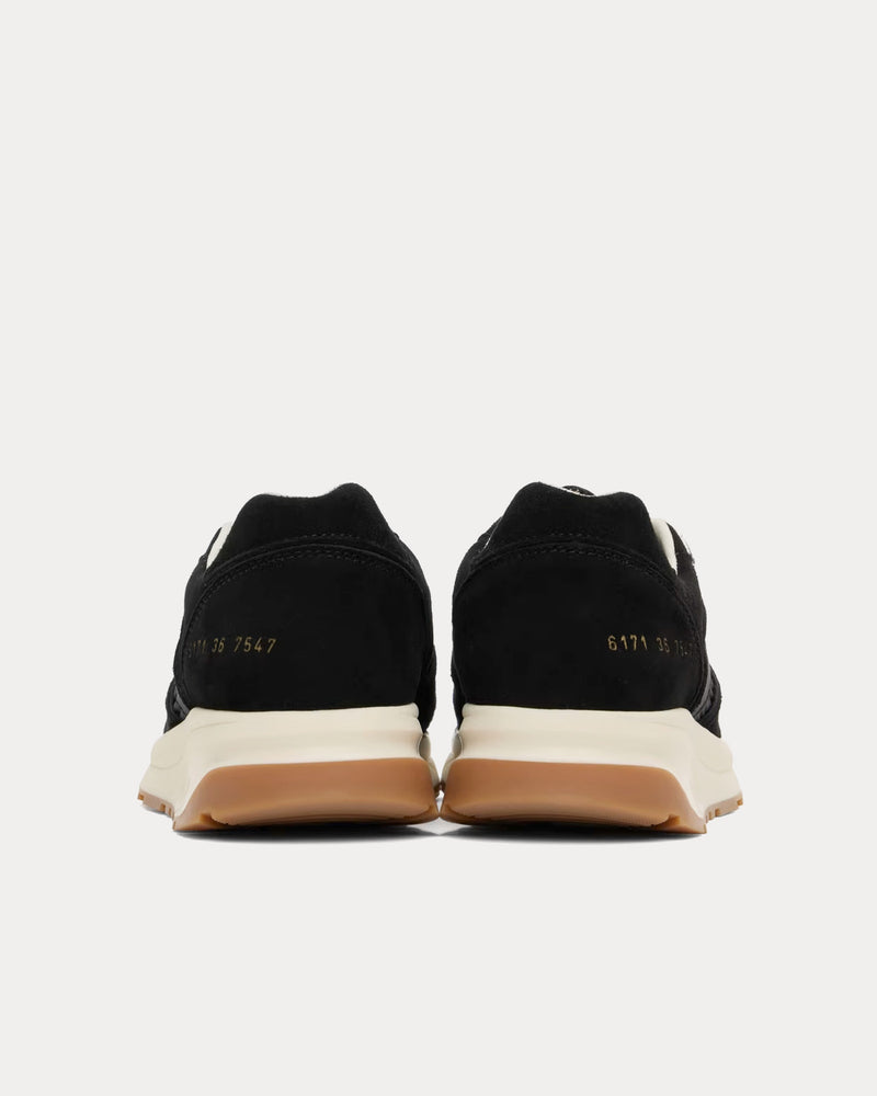 Common Projects Track Premium Black Low Top Sneakers - 3