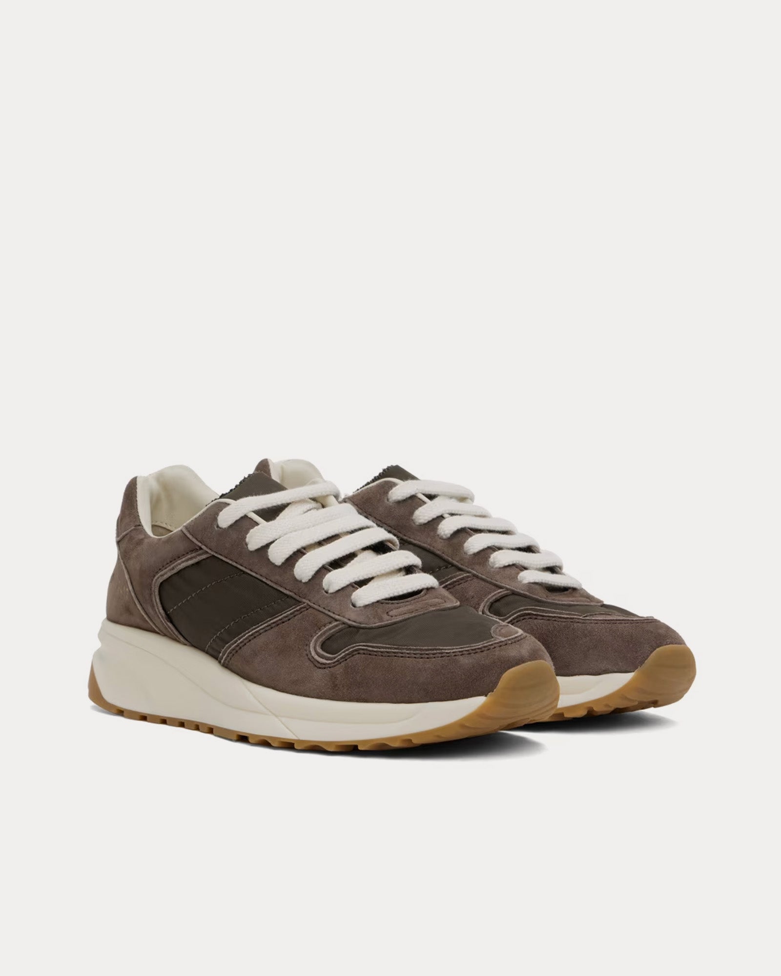 Common Projects Track Premium Coffee Low Top Sneakers - 2