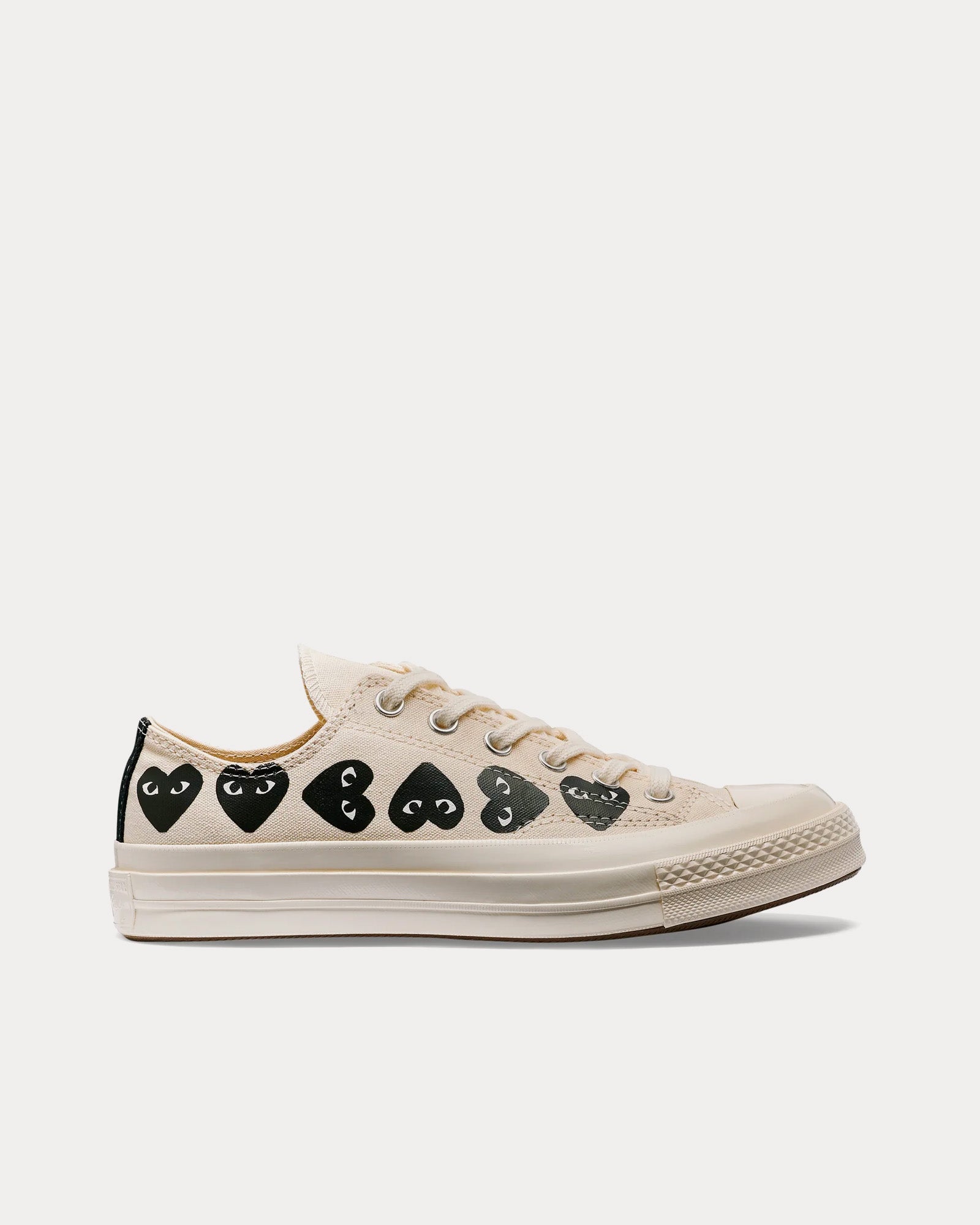 Converse x Comme des Garçons PLAY Chuck Taylor All Star '70 Multi Heart Beige / Black Low Top Sneakers - 1