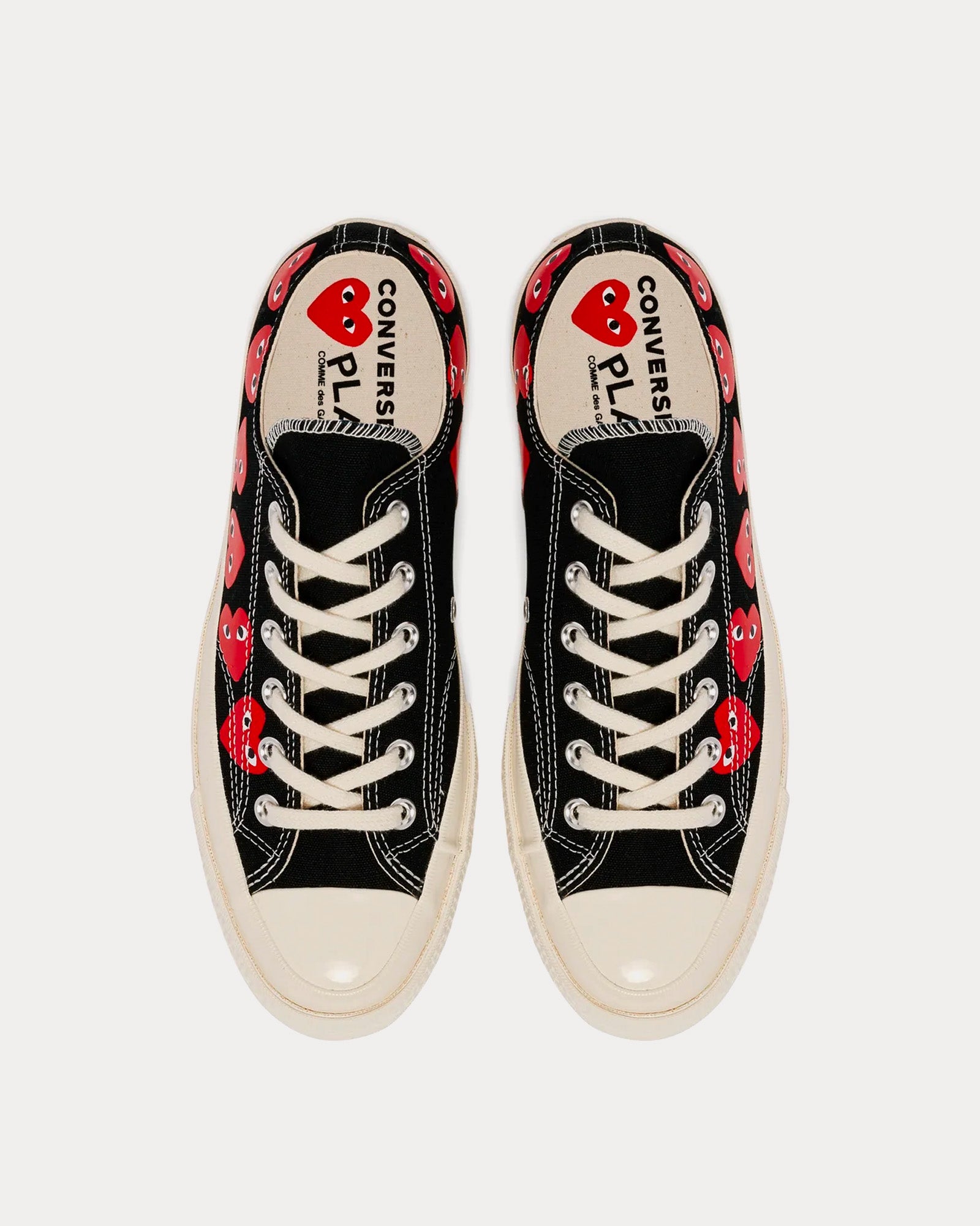 Converse x Comme des Garçons PLAY Chuck Taylor All Star '70 Multi Heart Black / Red Low Top Sneakers - 2