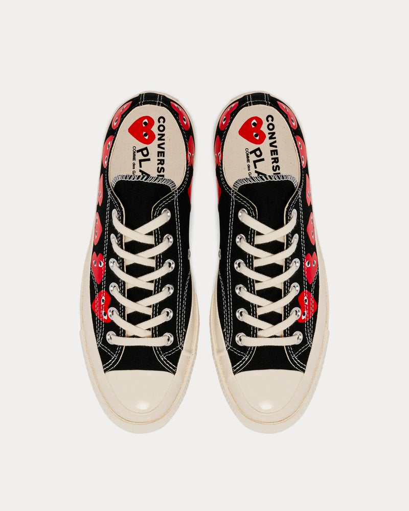 Converse x Comme des Garçons PLAY Chuck Taylor All Star '70 Multi Heart Black / Red Low Top Sneakers - 2