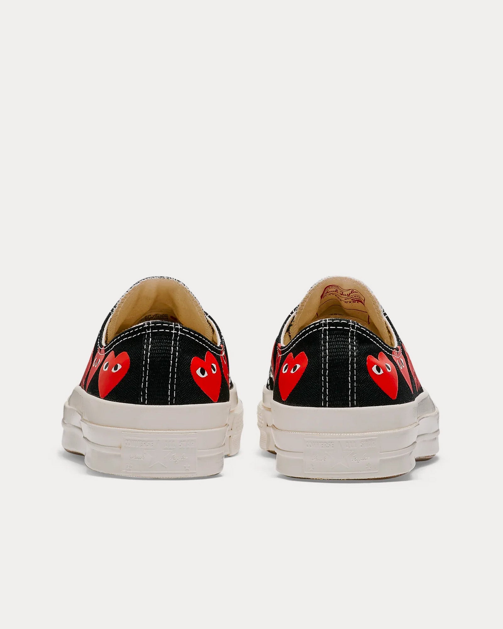 Converse x Comme des Garçons PLAY Chuck Taylor All Star '70 Multi Heart Black / Red Low Top Sneakers - 4