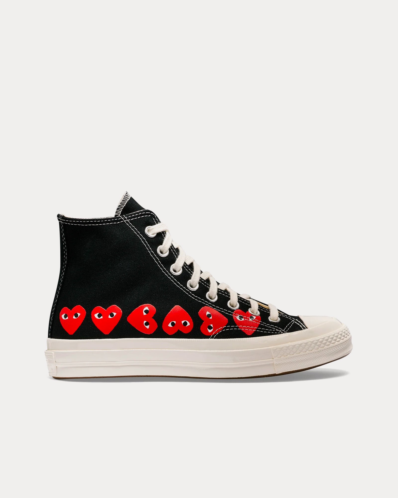 Converse x Comme des Garçons PLAY Chuck Taylor All Star '70 Multi Heart Black / Red High Top Sneakers - 1