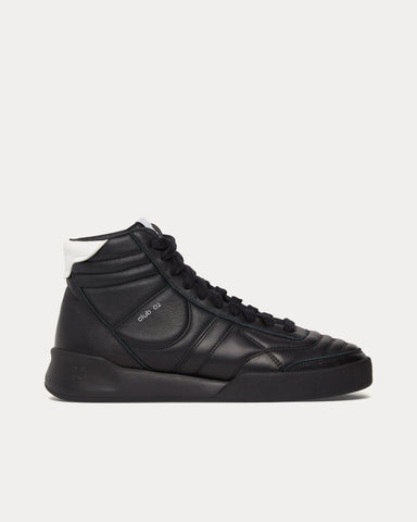 Courrèges Club 02 Leather Heritage Black Mid Top Sneakers