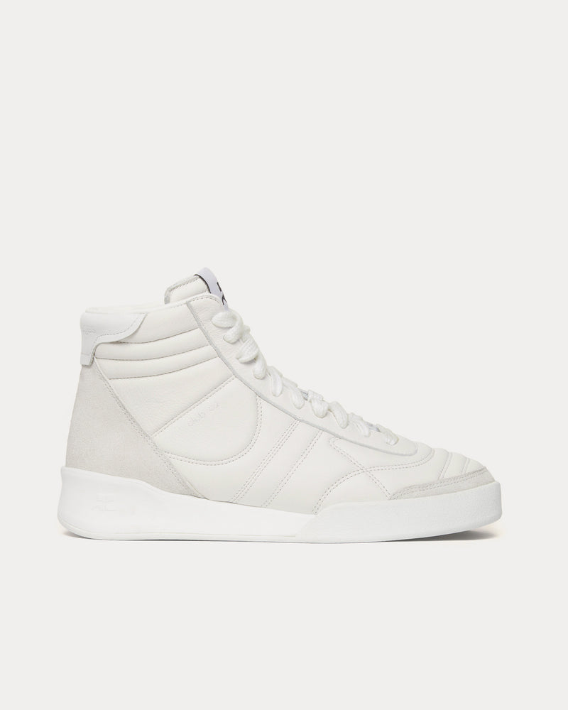 Courrèges Club 02 Leather Heritage White Mid Top Sneakers - 1