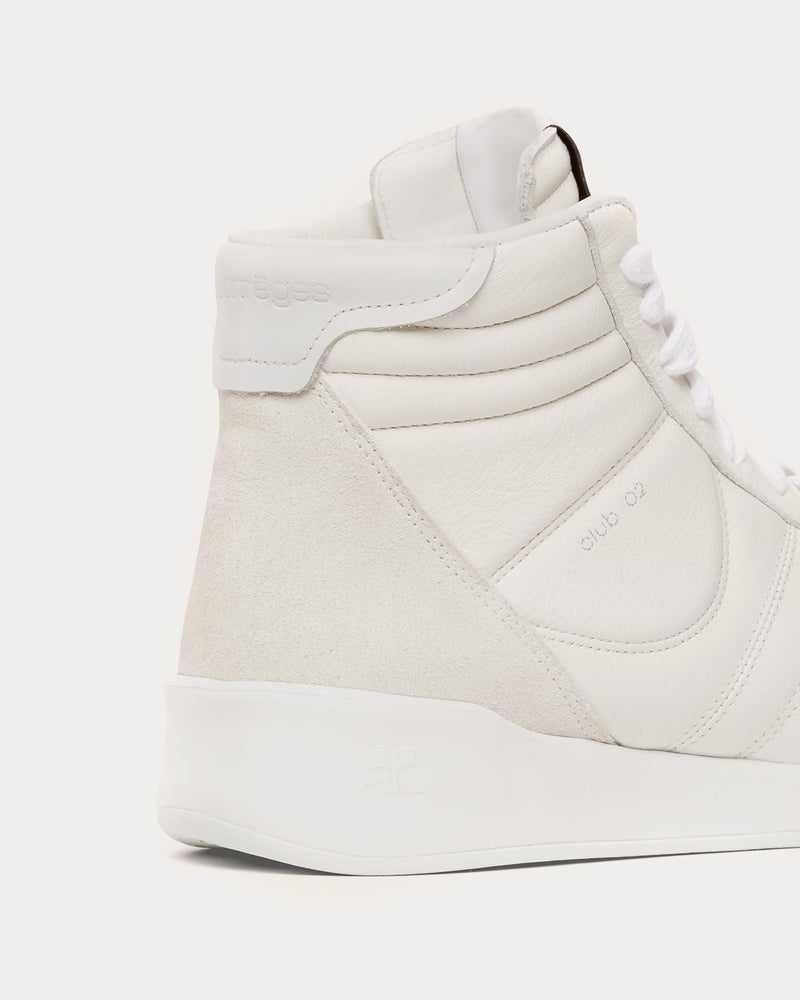 Courrèges Club 02 Leather Heritage White Mid Top Sneakers - 5