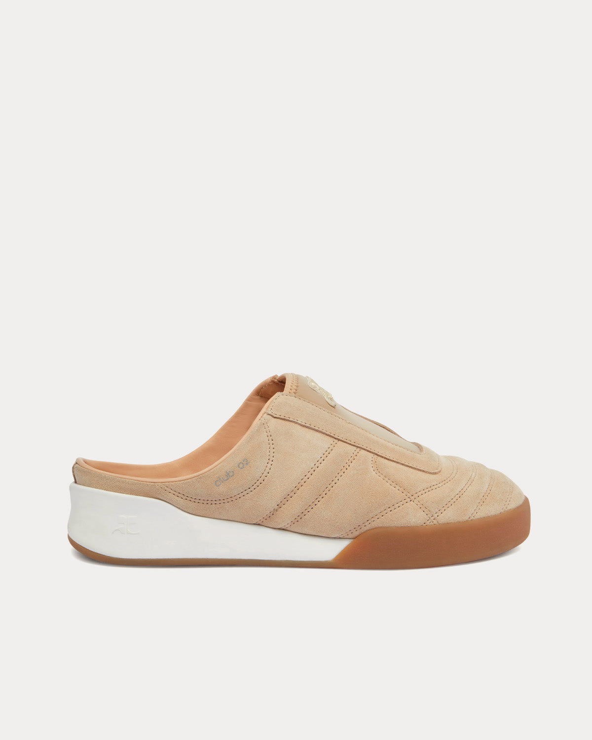 Courrèges Mules Club 02 Leather Suede Sand Slip On Sneakers - 1