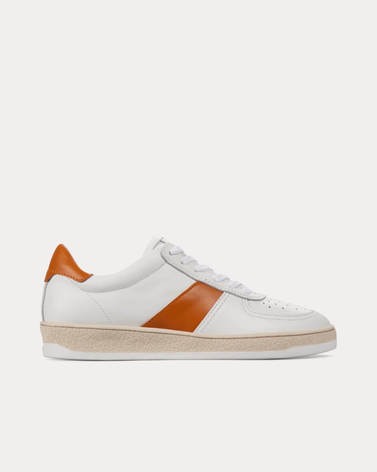 CTRNE Geode Leather White / Orange Low Top Sneakers - 1