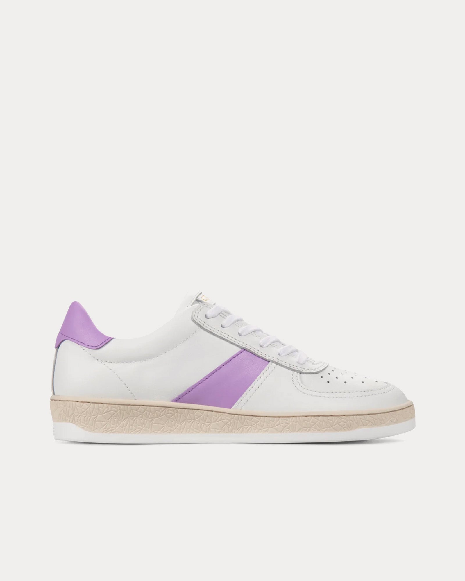 CTRNE Geode Leather White / Purple Low Top Sneakers - 1