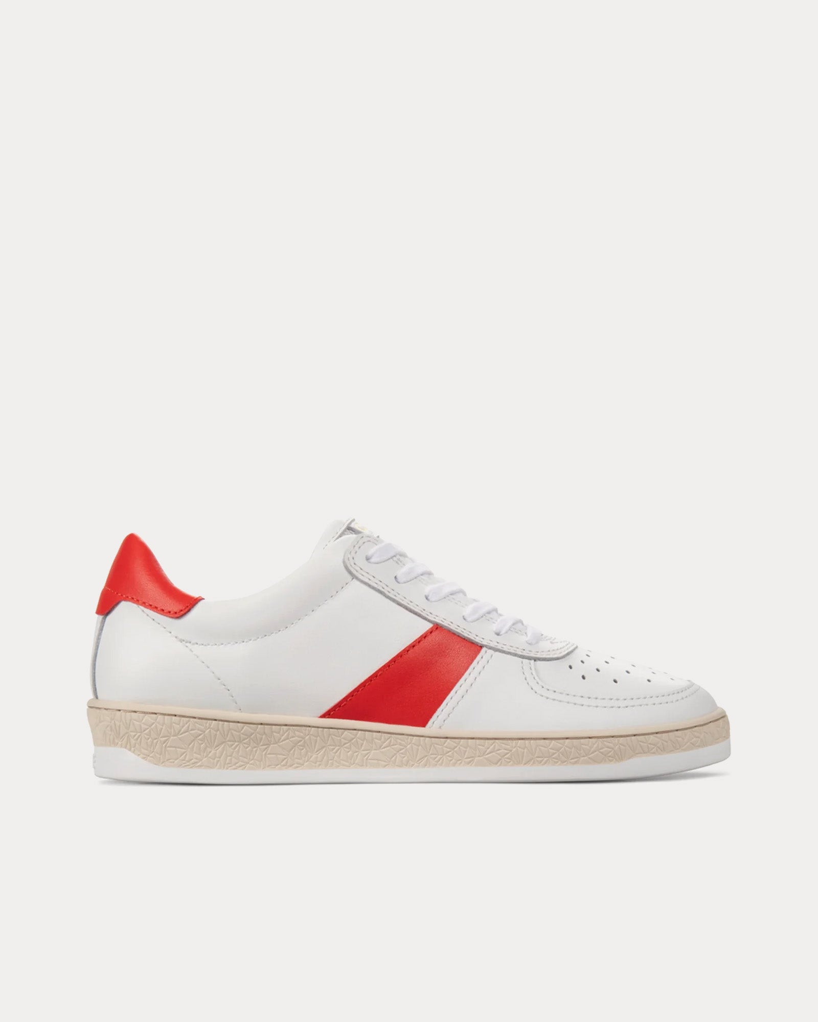 CTRNE Geode Leather White / Red Low Top Sneakers - 1