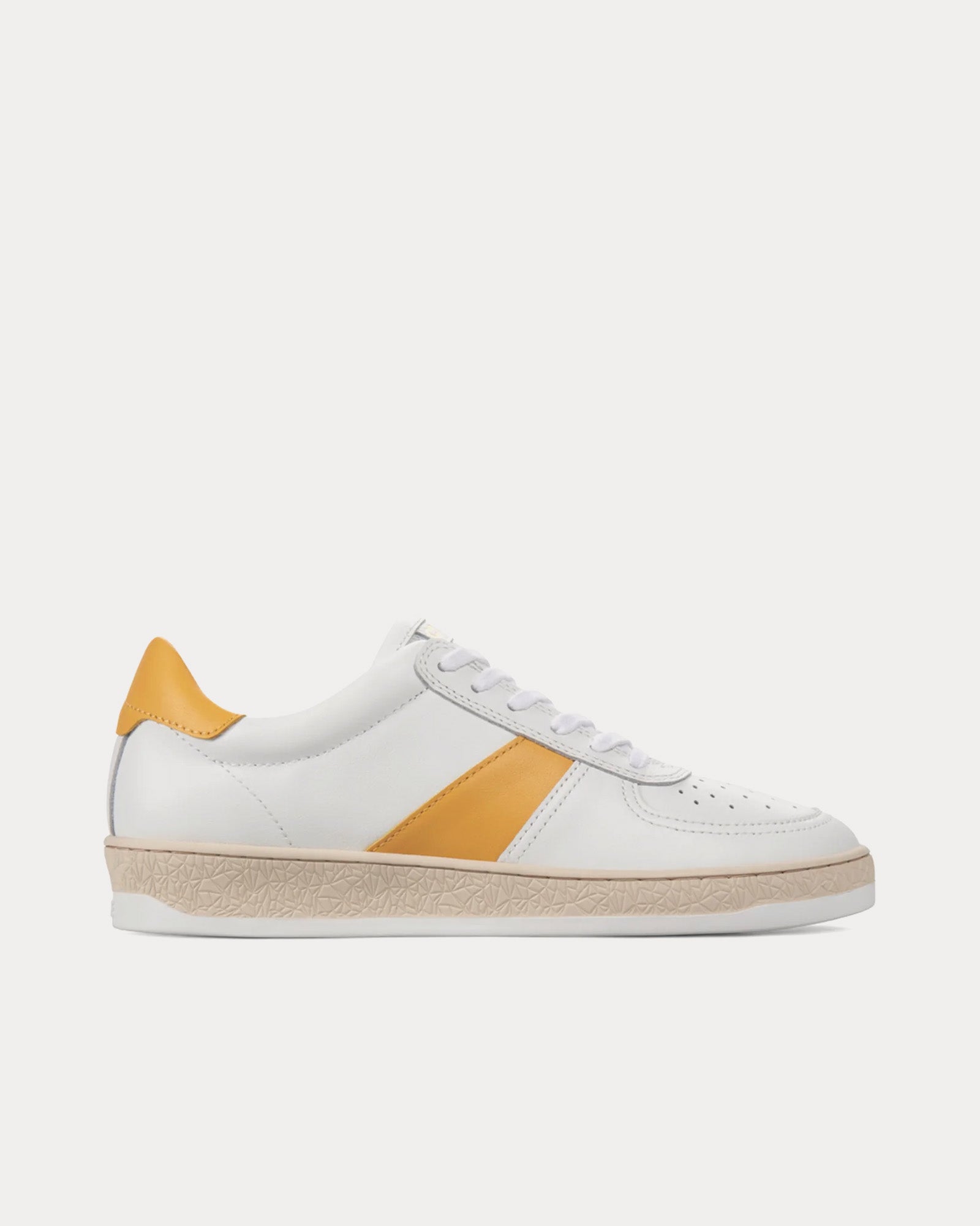 CTRNE Geode Leather White / Yellow Low Top Sneakers - 1