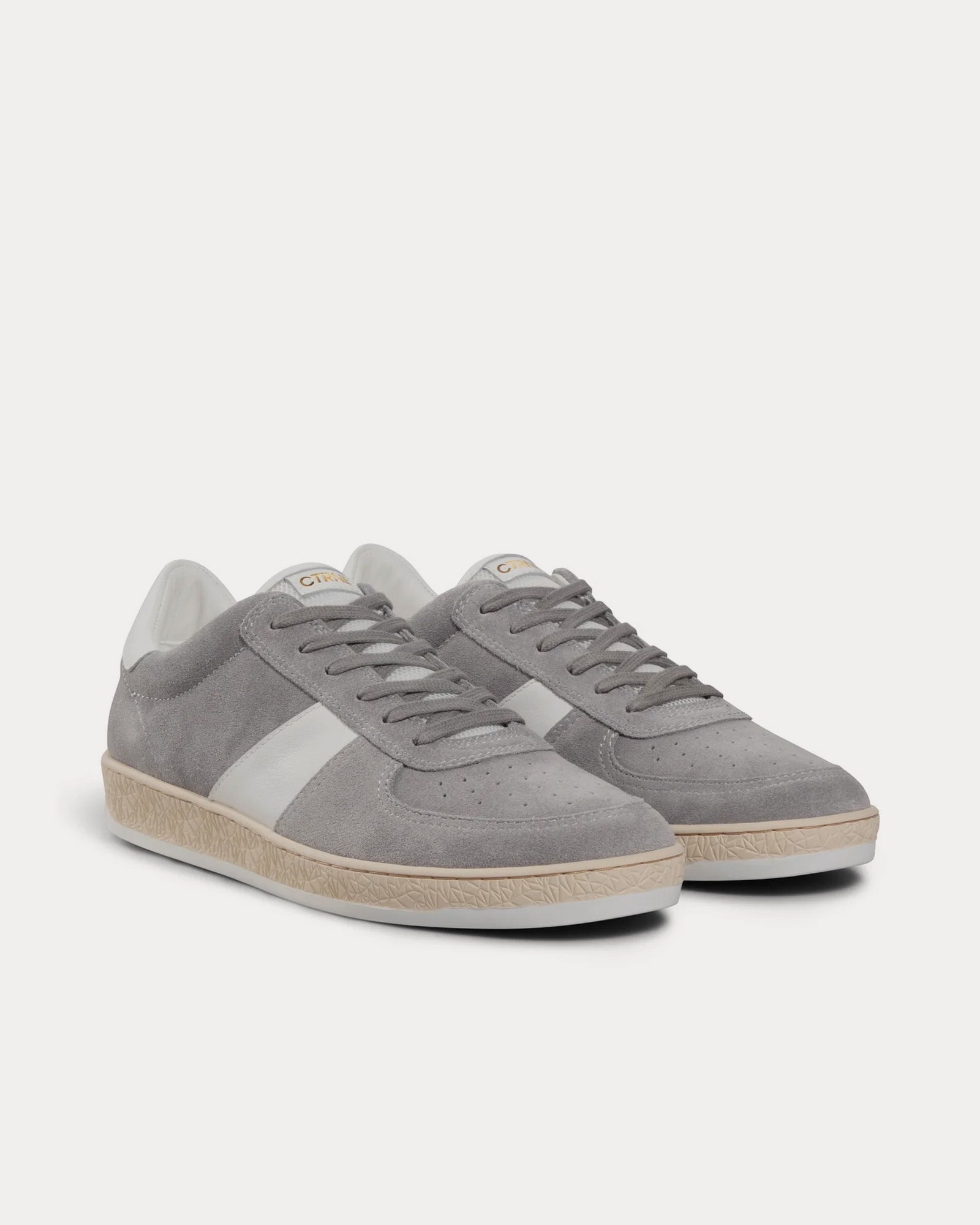 CTRNE Geode Suede Grey / White Low Top Sneakers - 3