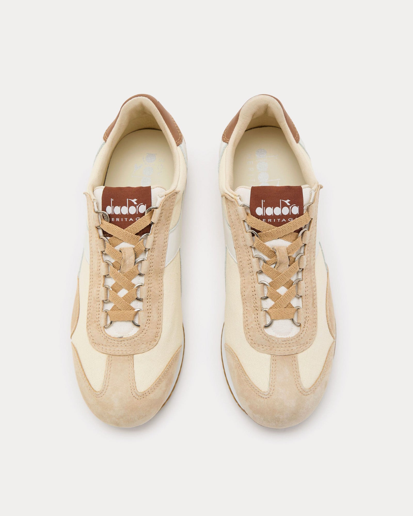 Diadora Equipe H Canvas Stone Wash Cloud Cream Low Top Sneakers - 2