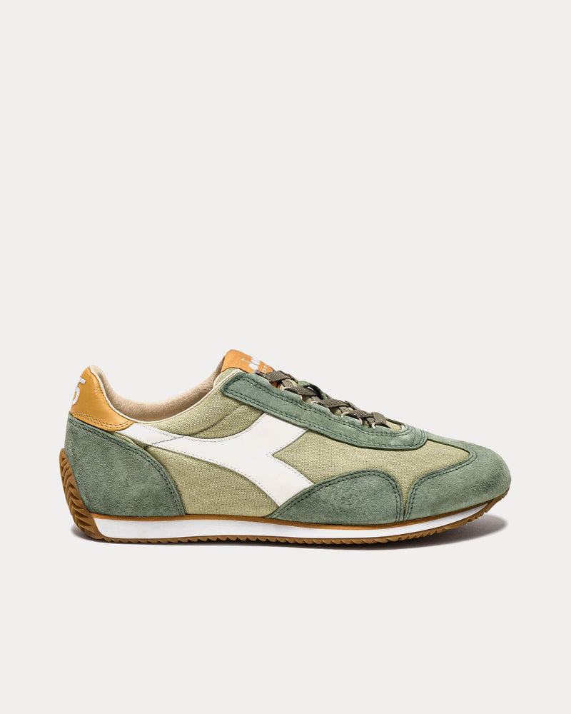 Diadora Equipe H Canvas Stone Wash Green Tea Low Top Sneakers - 1