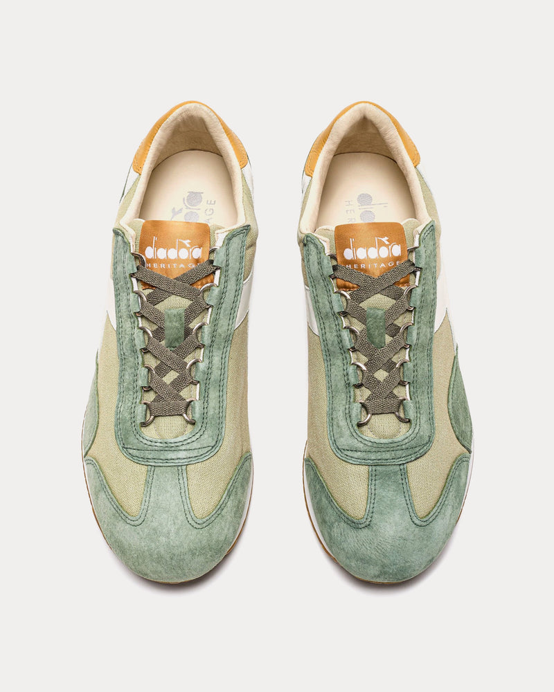 Diadora Equipe H Canvas Stone Wash Green Tea Low Top Sneakers - 2