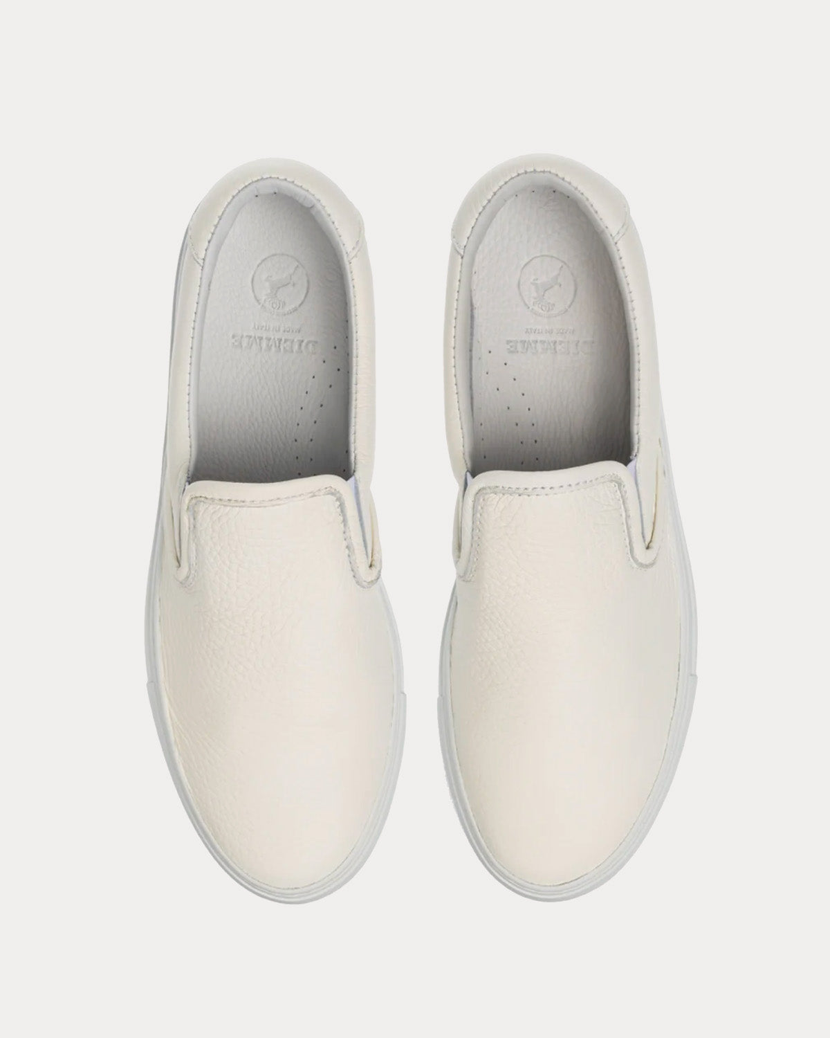 Diemme Garda Leather White Deer Slip On Sneakers - 2