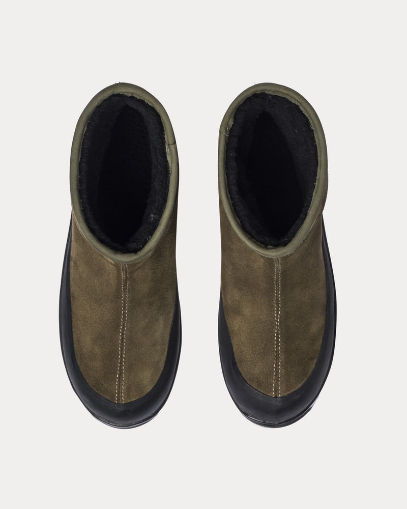 Diemme Badia Shearling & Suede Capers Green Boots - 2