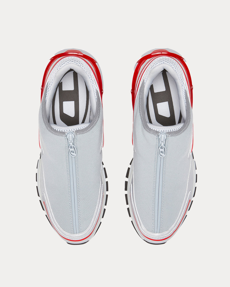 Diesel S-Serendipity Pro-X1 Zip X Grey / Red Slip On Sneakers - 2