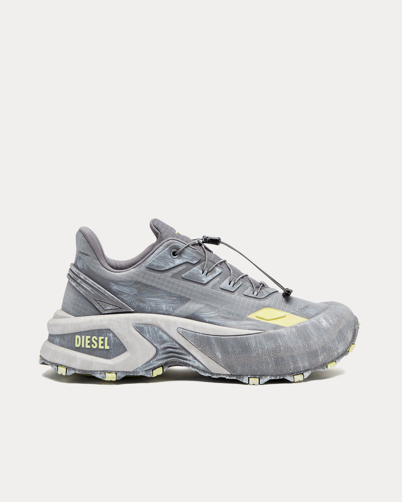 Diesel D-Cage Runner Grey / Yellow Low Top Sneakers - 1