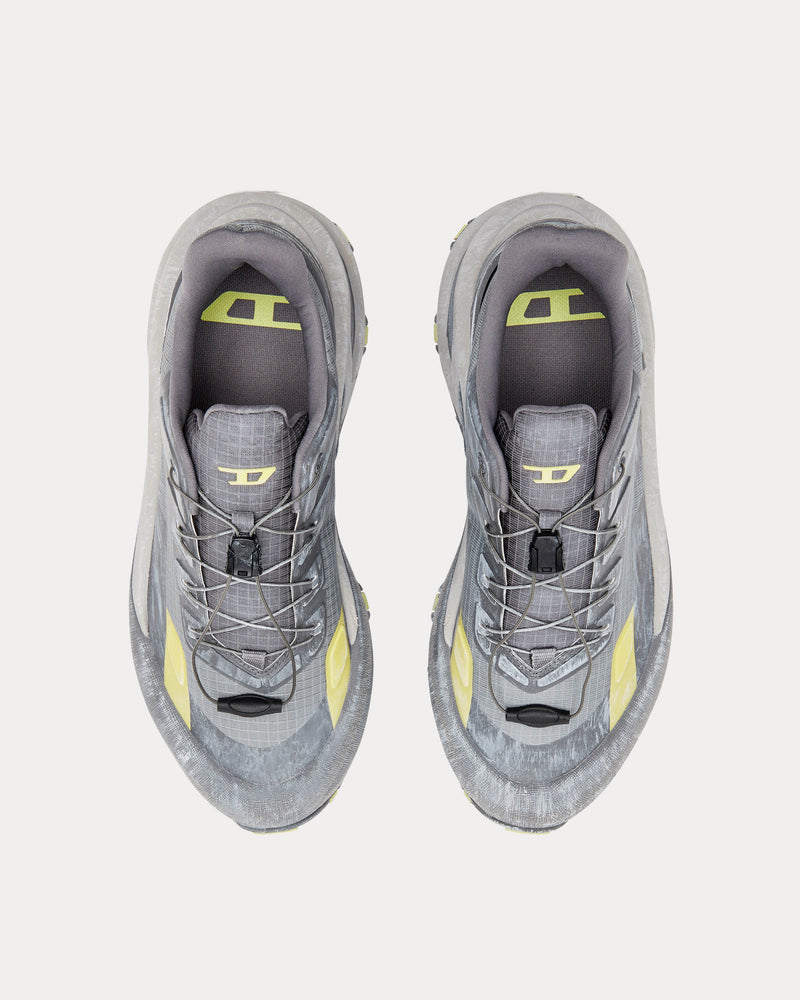 Diesel D-Cage Runner Grey / Yellow Low Top Sneakers - 2