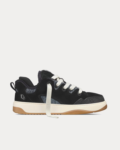 Dior B9S Skater Limited And Numbered Edition Dior Oblique Suede and Jacquard Black Low Top Sneakers