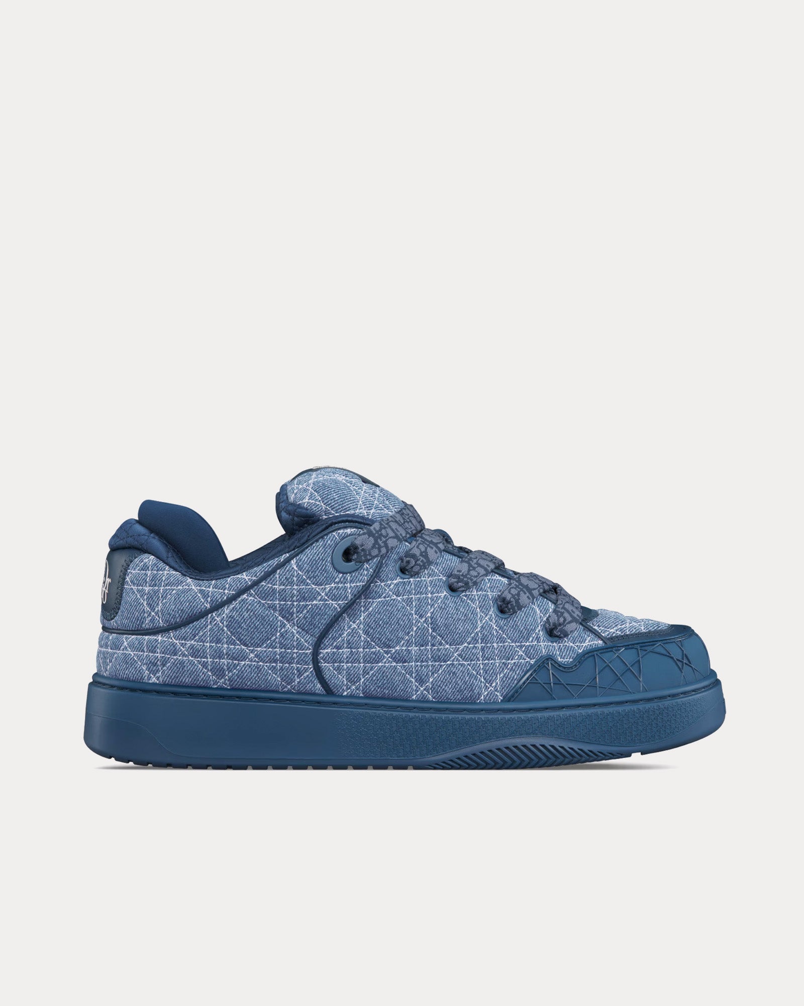 Dior B9S Skater Limited And Numbered Edition Kumo Cannage Denim Blue Low Top Sneakers - 1