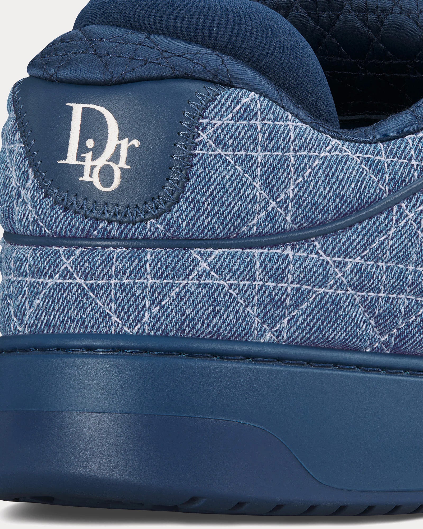 Dior B9S Skater Limited And Numbered Edition Kumo Cannage Denim Blue Low Top Sneakers - 3