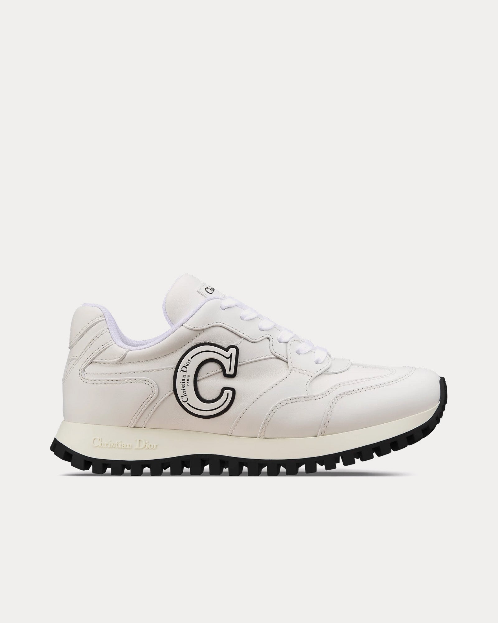 Dior C'est Calfskin White Low Top Sneakers - 1