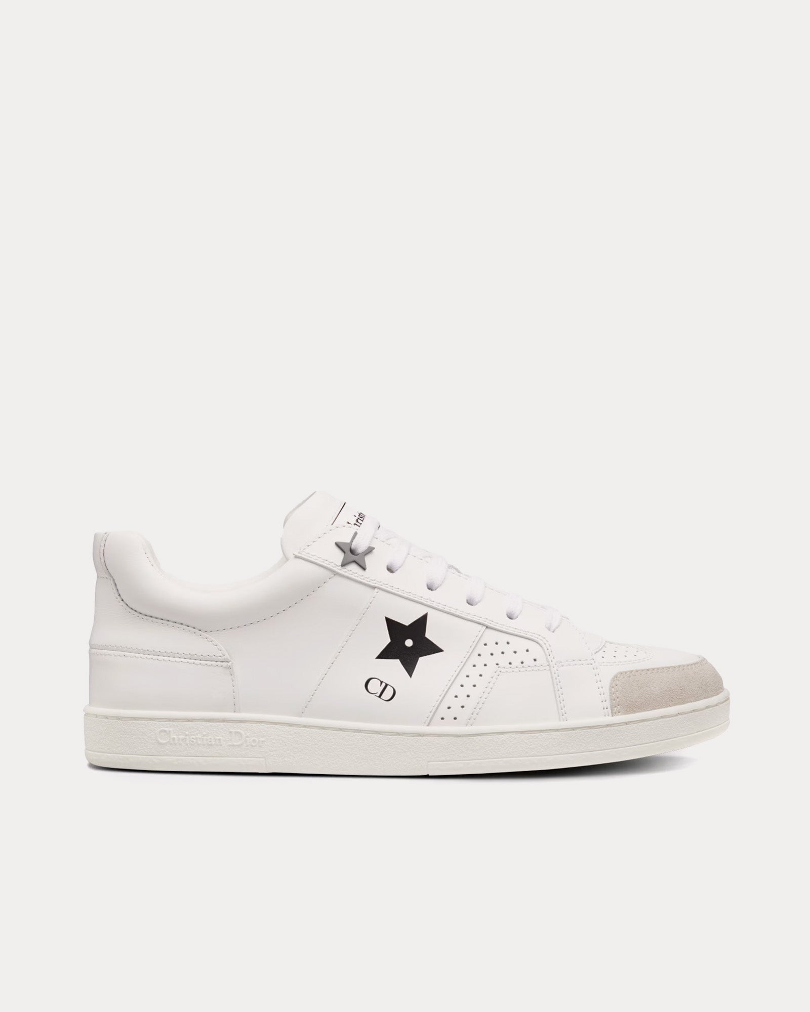 Dior Dior Star Calfskin & Suede White / Black Low Top Sneakers - 1