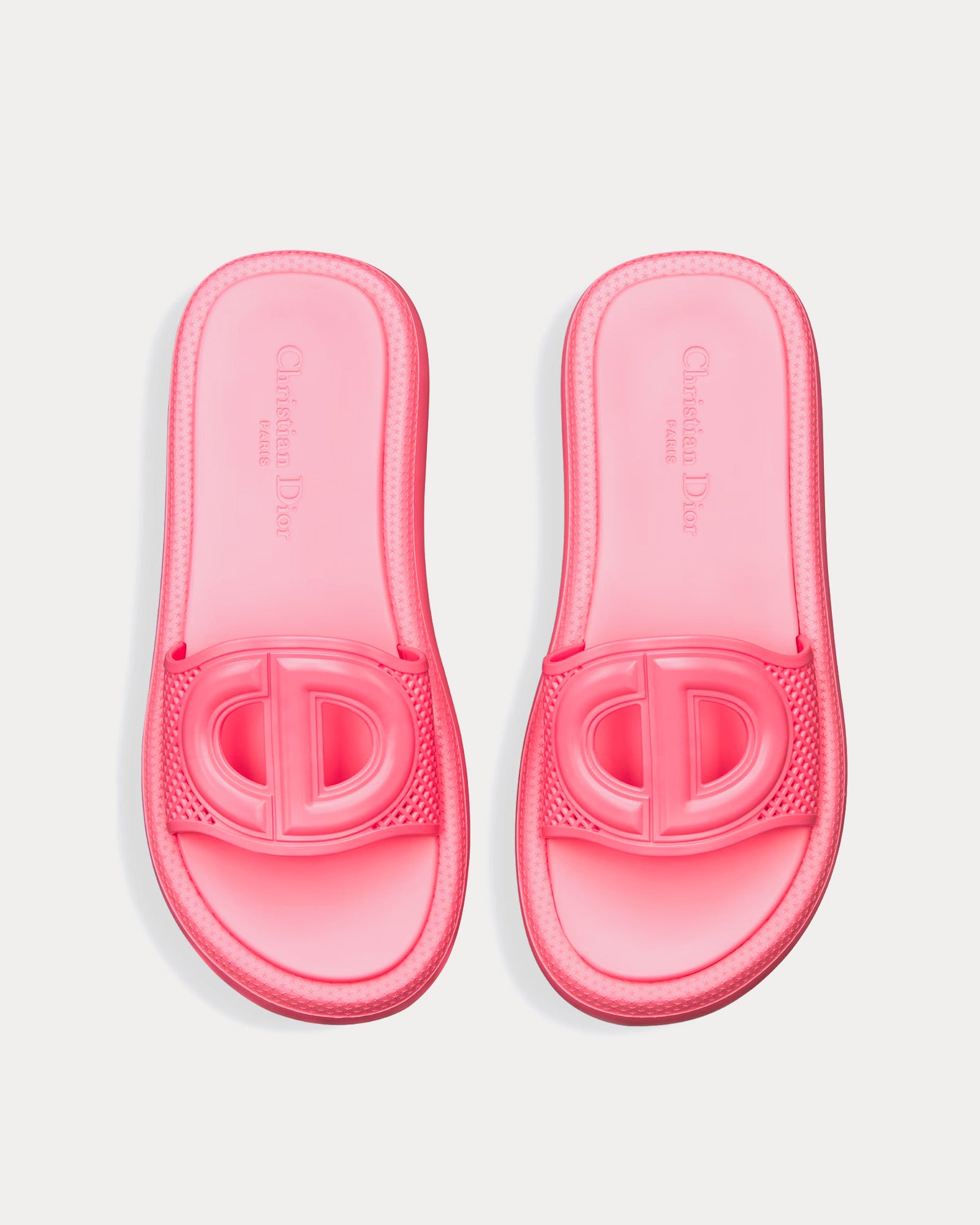 Dior Dioriviera D-Club Candy Pink Rubber Slides - 2