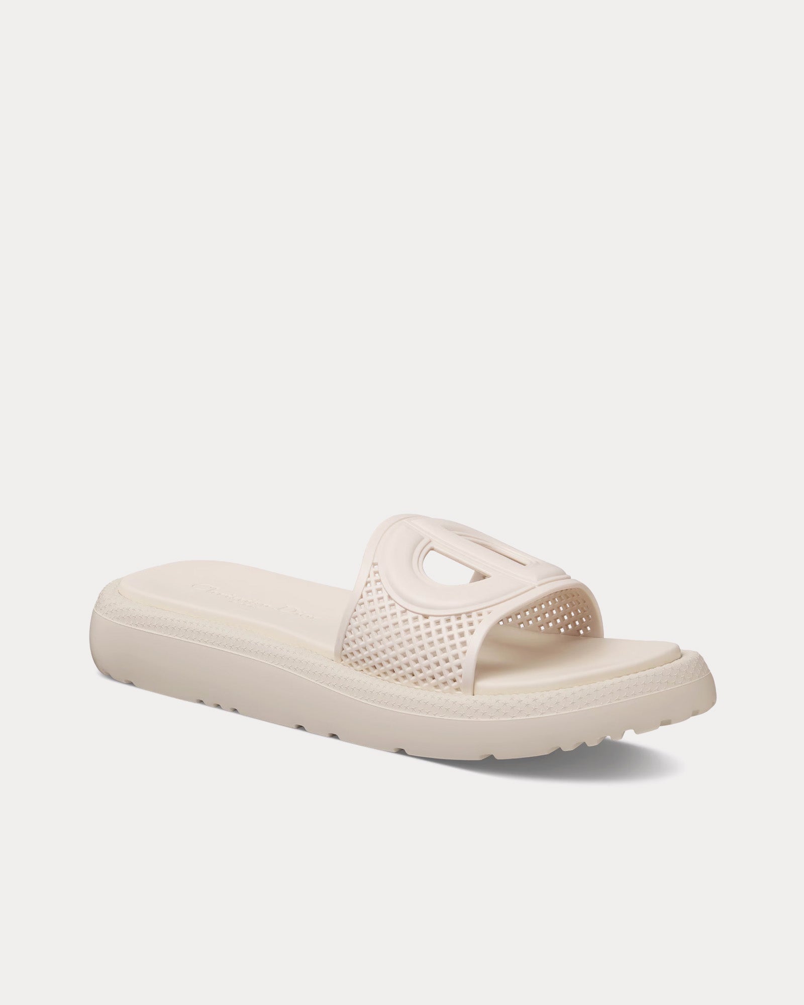 Dior Dioriviera D-Club Candy White Rubber Slides - 3