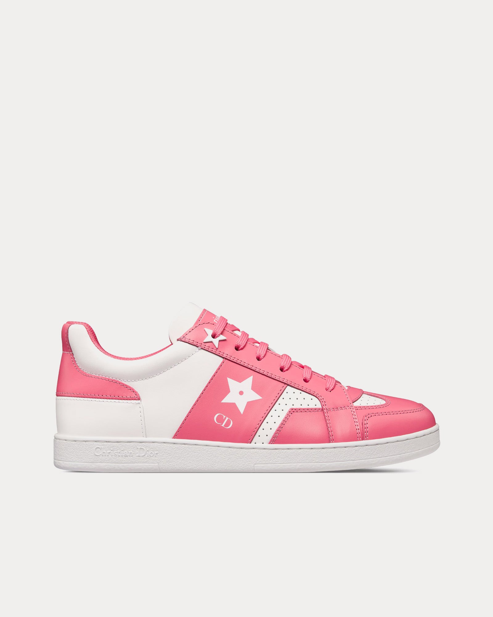 Dior Dioriviera Dior Star Calfskin White / Candy Pink Low Top Sneakers - 1