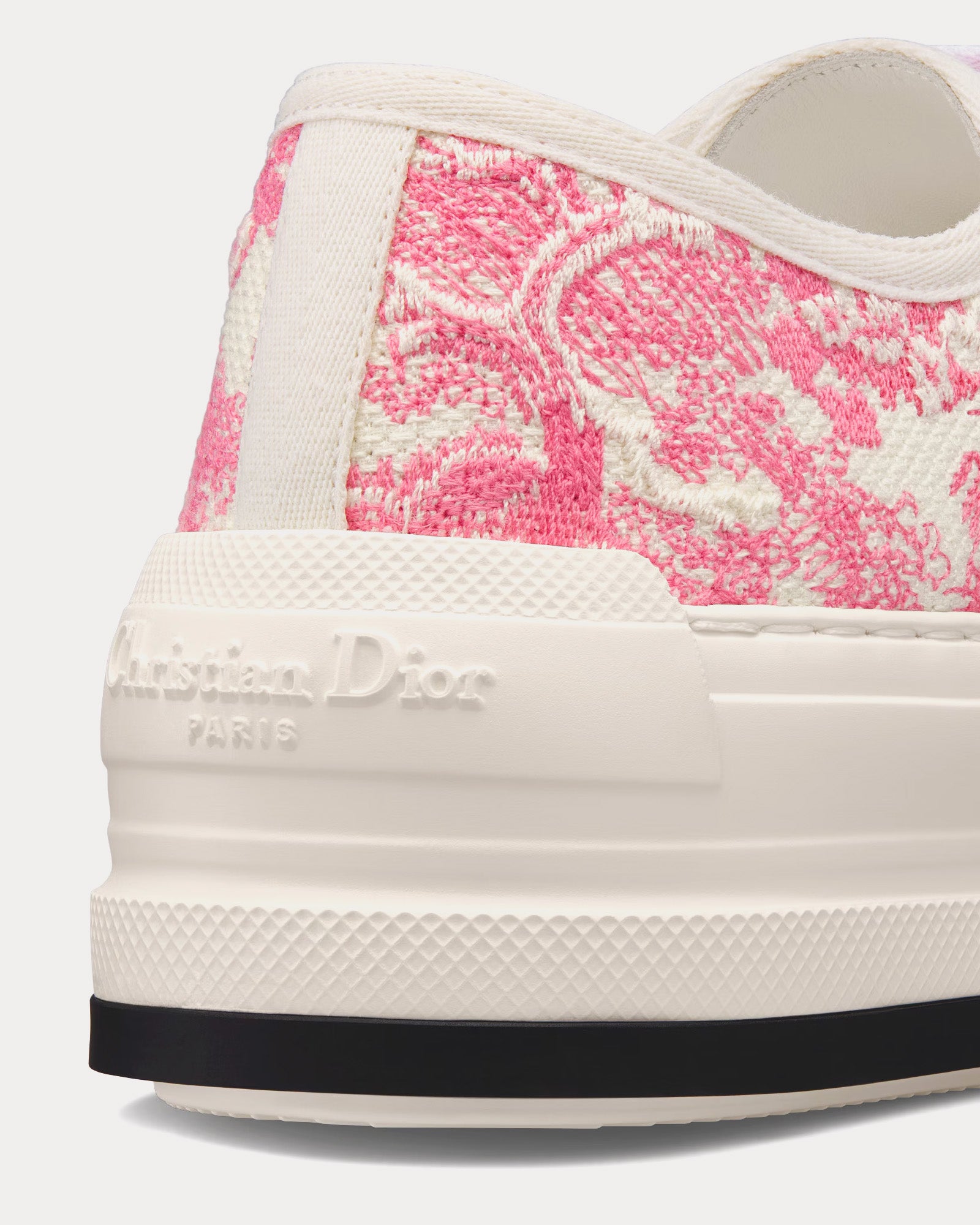 Dior Dioriviera Walk'n'Dior Platform Cotton Embroidered with Candy Pink Toile de Jouy Sauvage Motif Low Top Sneakers - 4